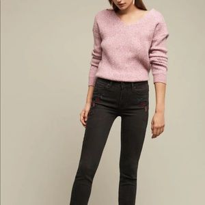 Anthropologie Women's Ribbed Twist-Back Pullover Sweater Size M P